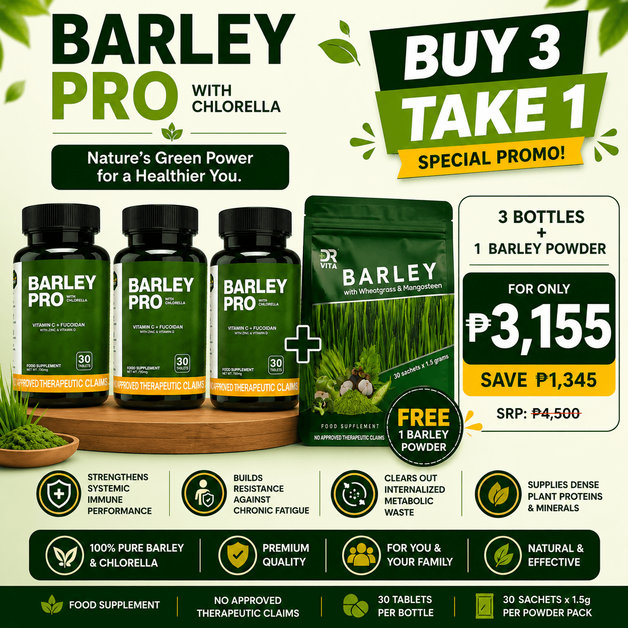 Barley Pro Philippines | Premium Barley & Chlorella Supplement | SME Organics