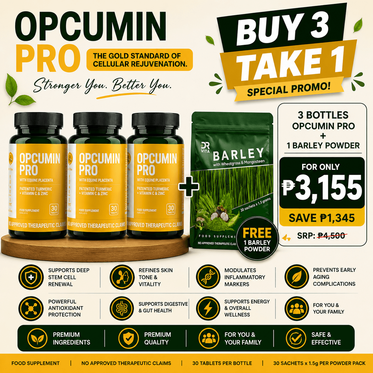 Opcumin Pro | Premium Herbal Food Supplement for Daily Wellness | SME Organics