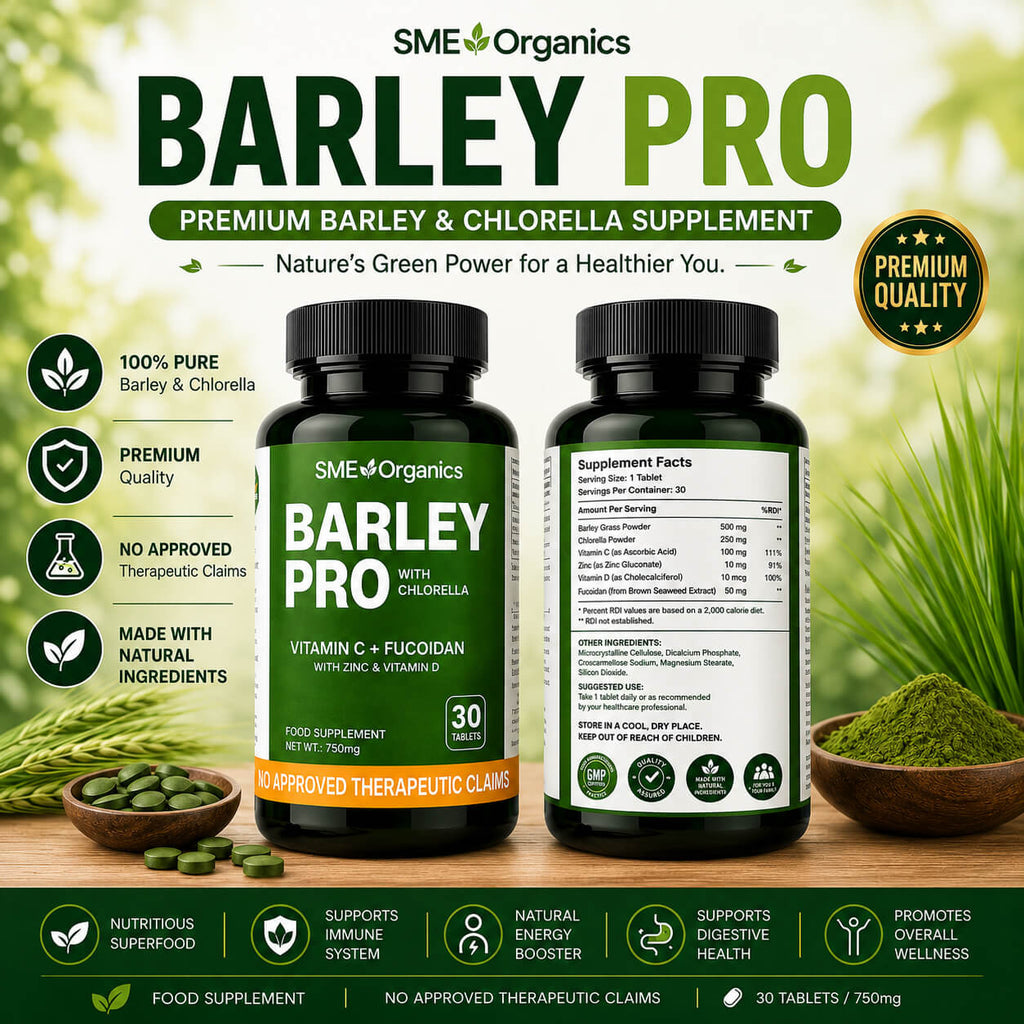 SME Organics Barley Pro packaging