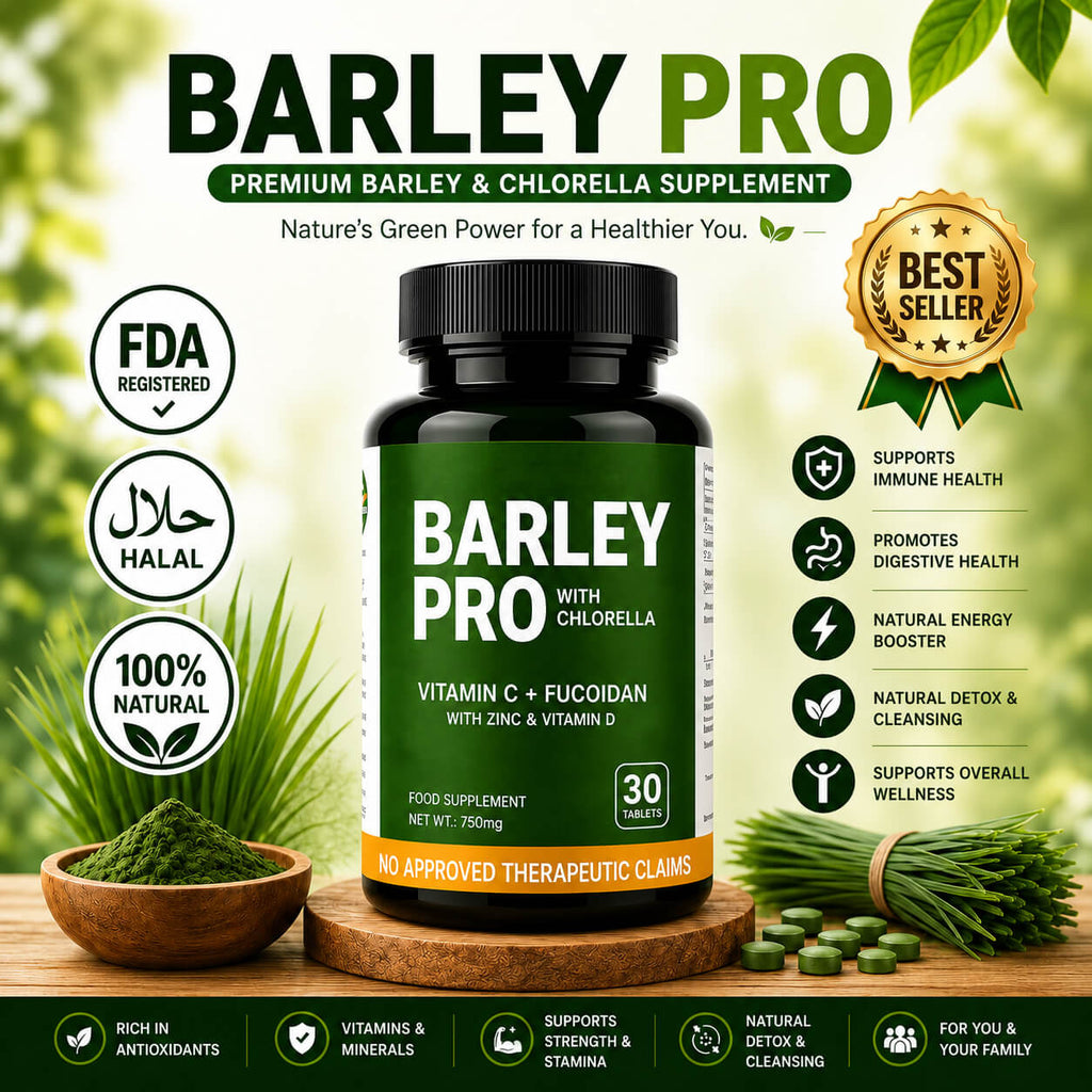 Barley Pro herbal supplement bottle by SME Organics