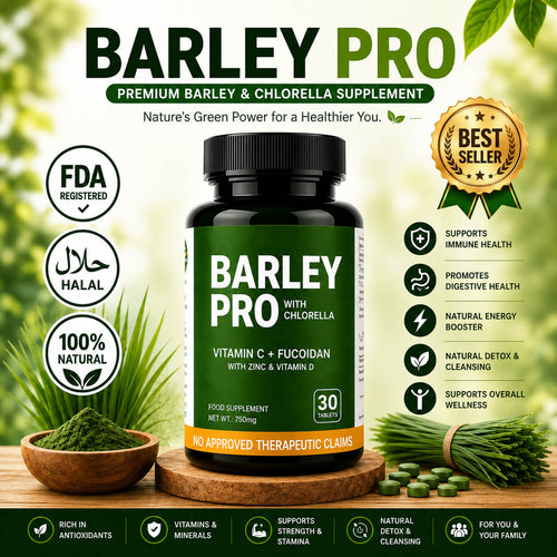 Barley Pro herbal supplement bottle by SME Organics