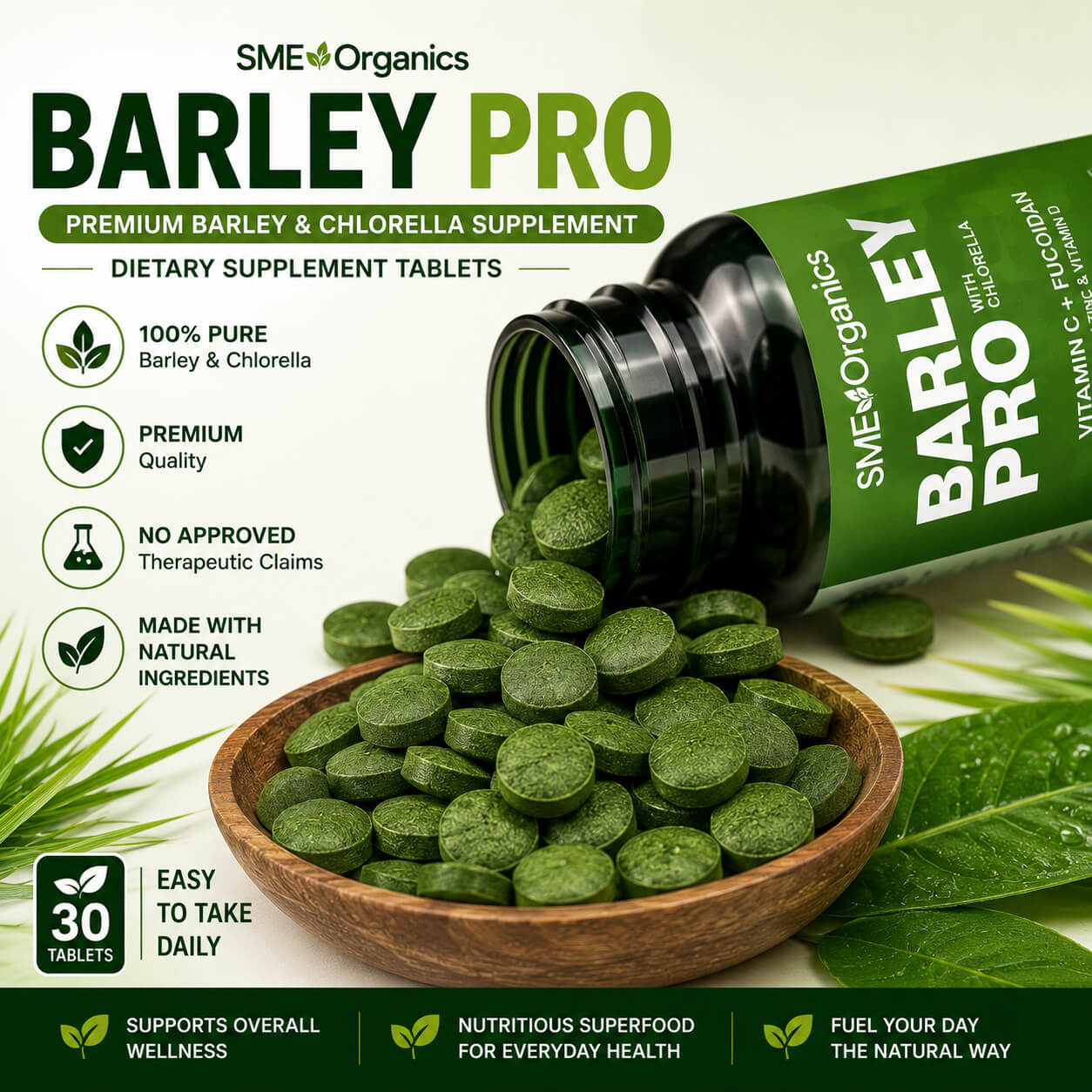 Barley Pro dietary supplement tablets