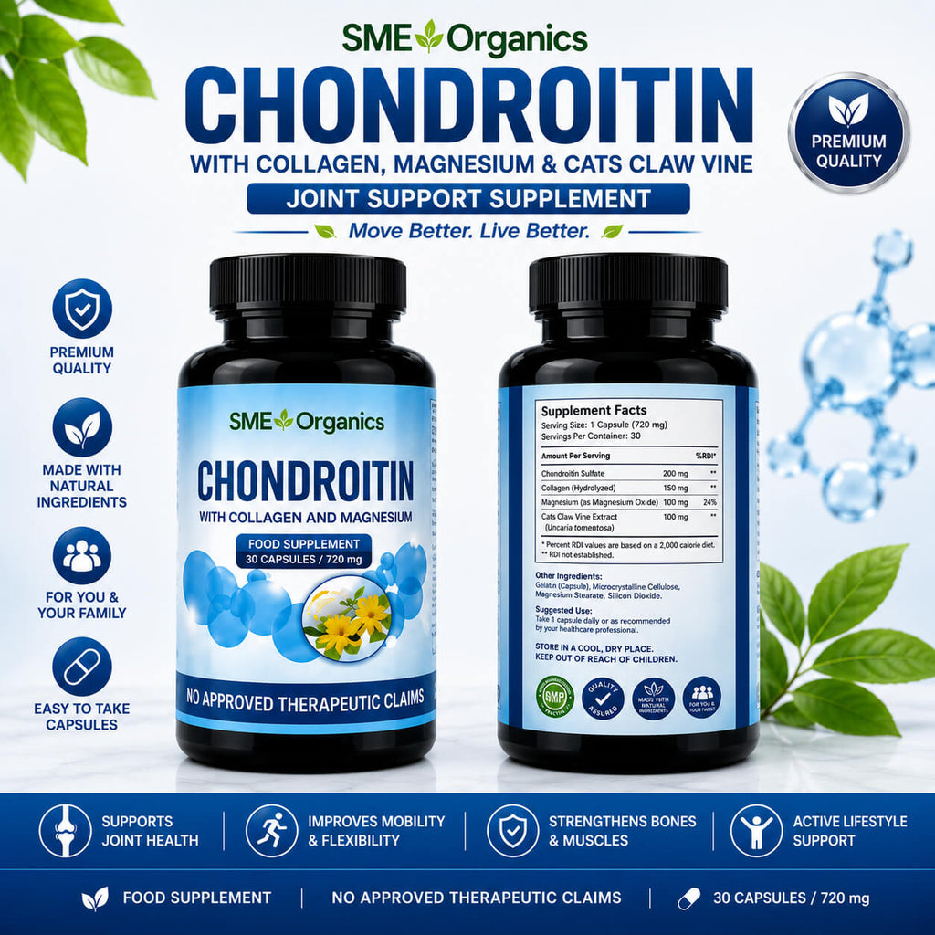 Chondroitin supplement bottle and packaging
