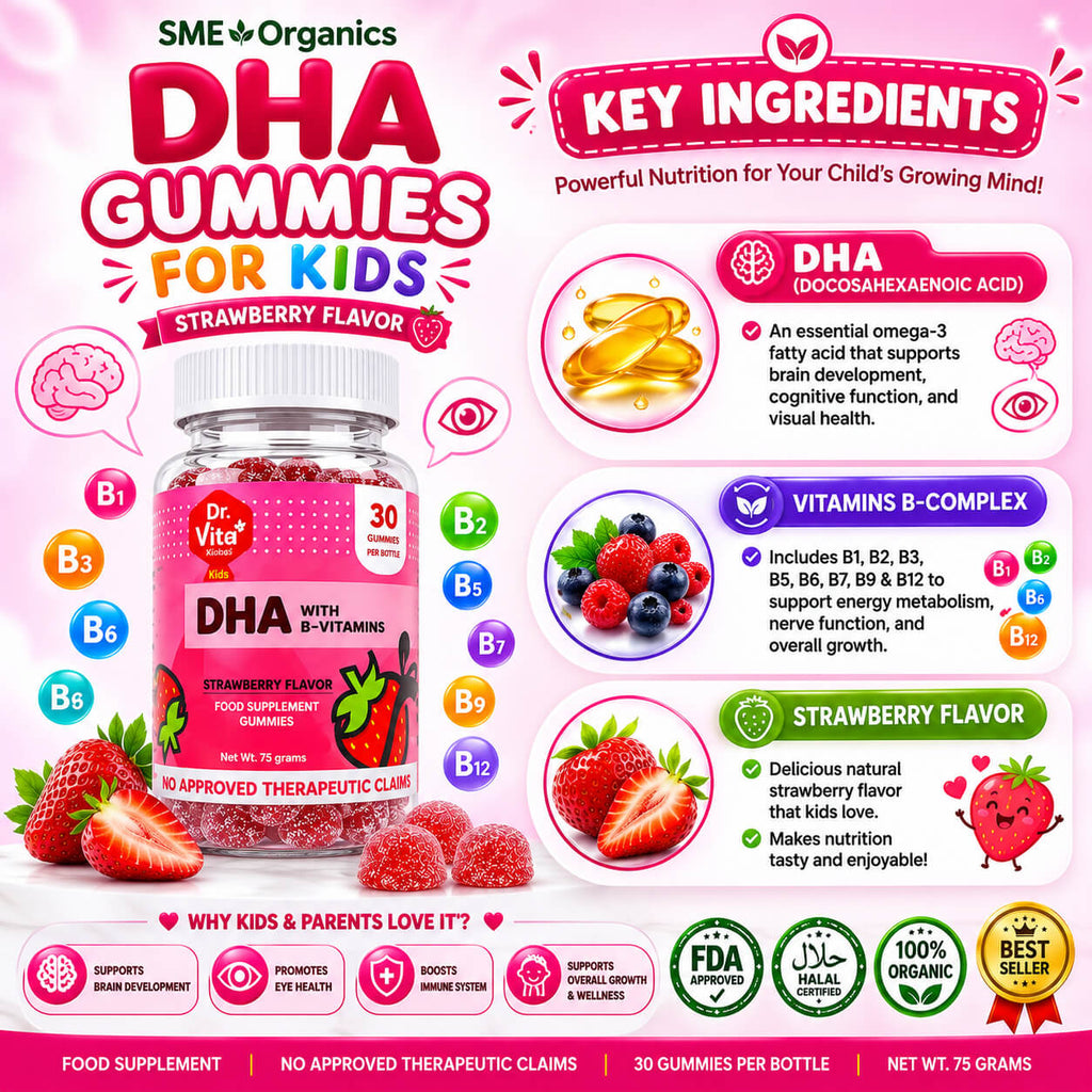 DHA Gummies for Kids with DHA and B Vitamins