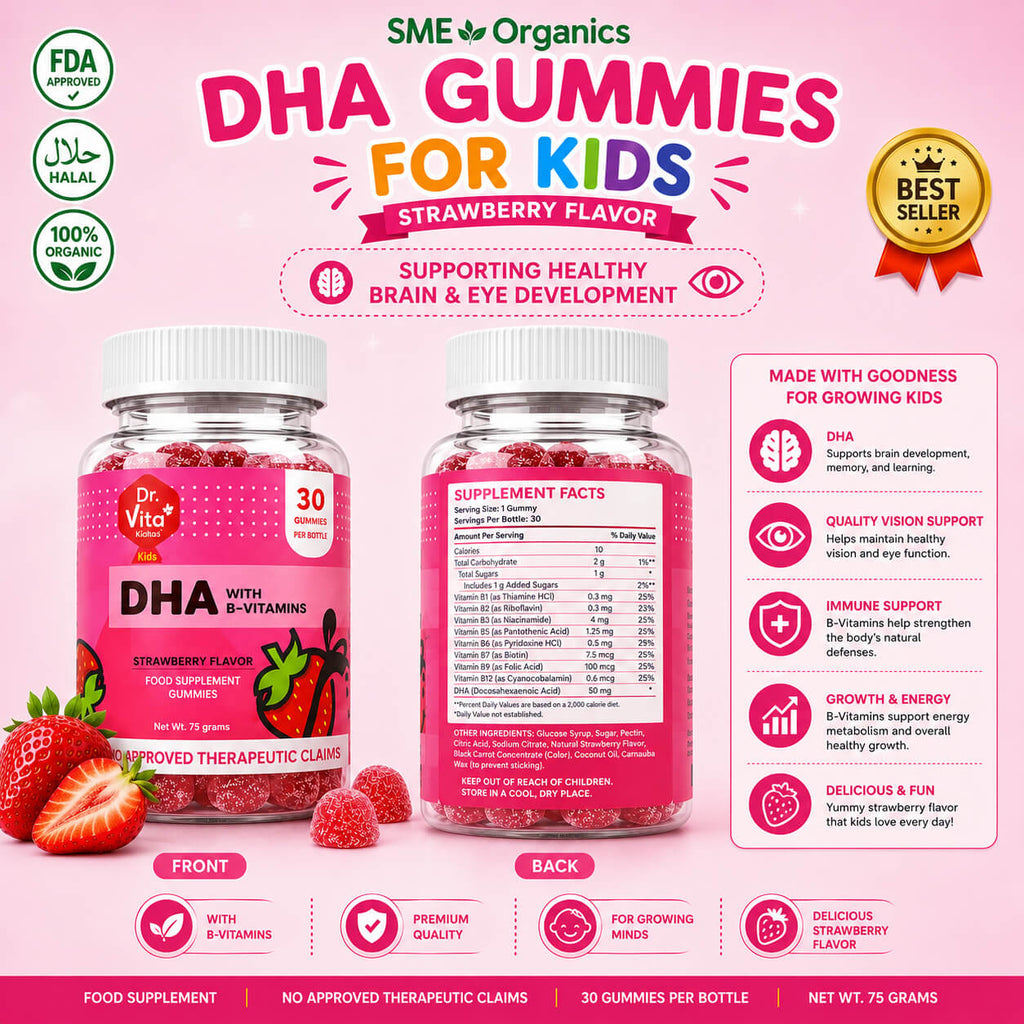 DHA Gummies for Kids bottles available at SME Organics Philippines