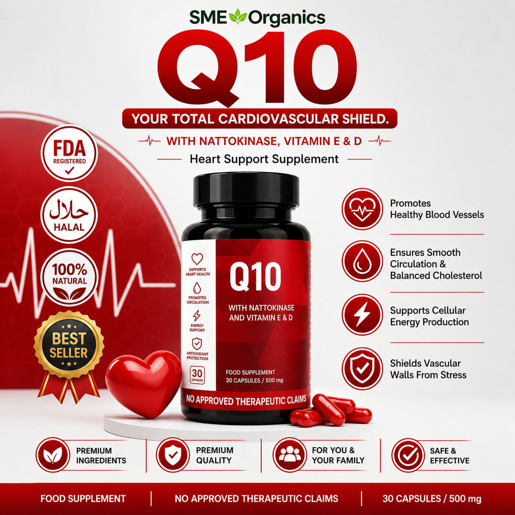 Q10 for Heart with Coenzyme Q10 and Nattokinase for daily cardiovascular wellness
