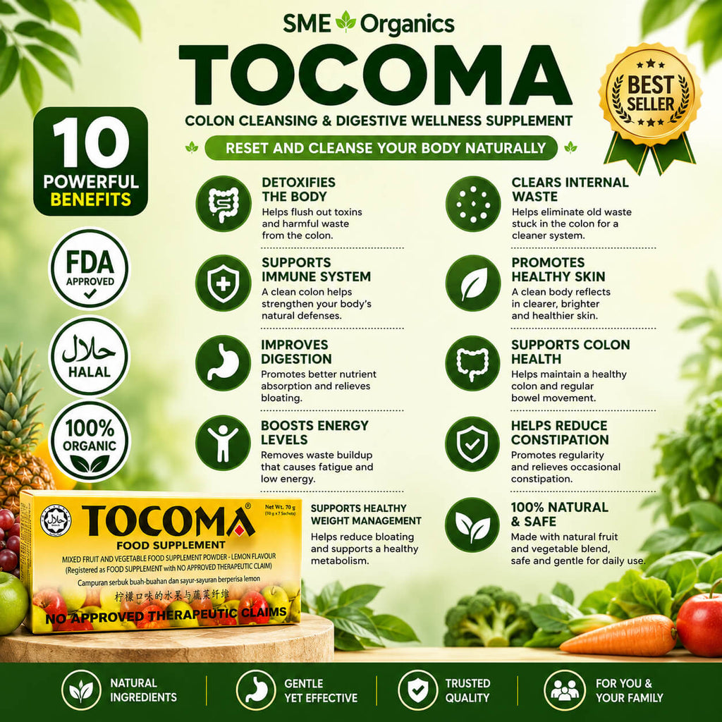 Tocoma food supplement supporting digestive wellness and gut health