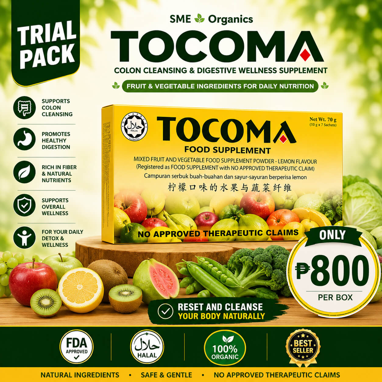Tocoma Colon Cleansing Philippines | Digestive Health Supplement | SME Organics